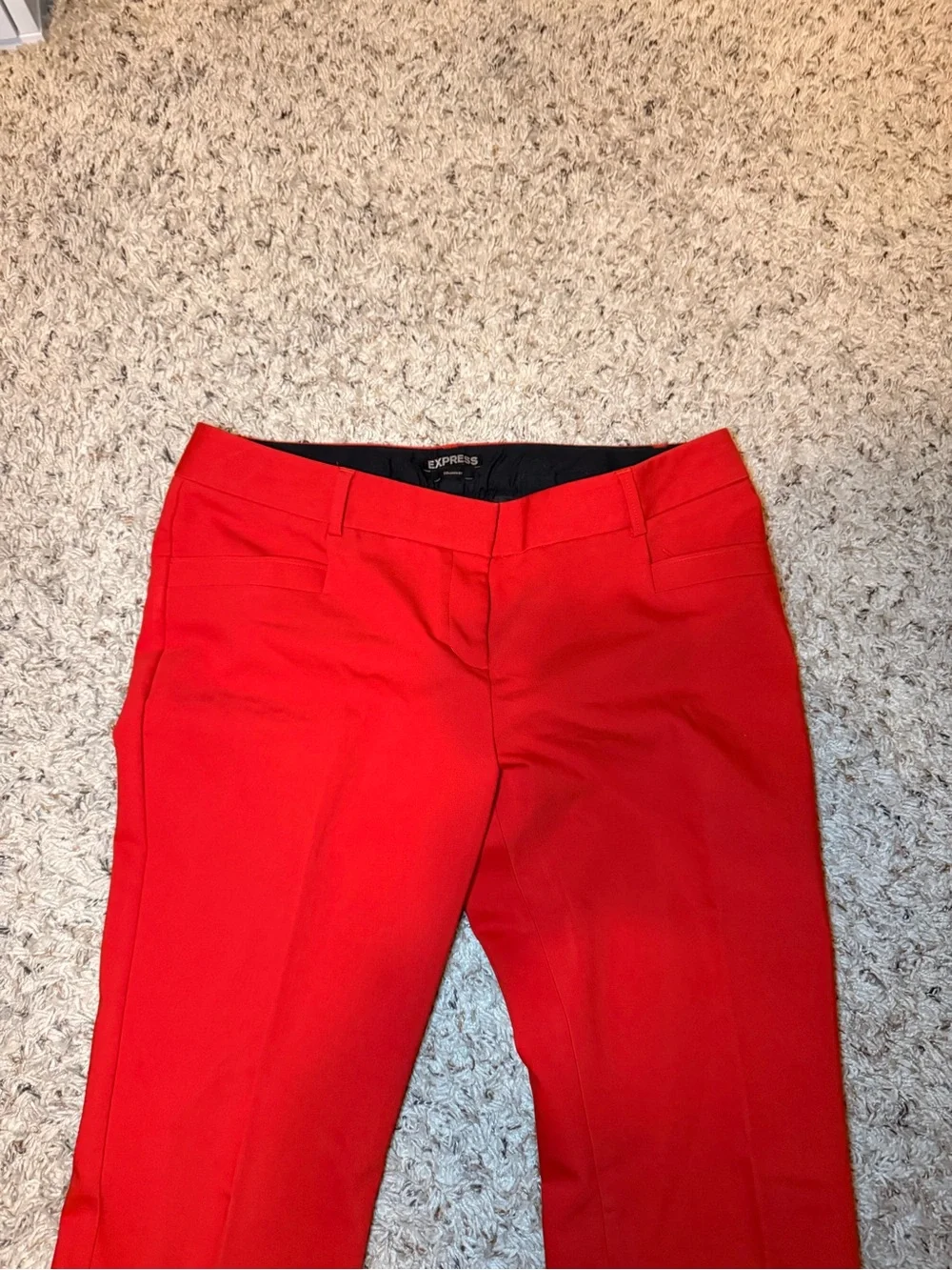 Express Columnist Mid Rise Red Pants 10R - Picture 7 of 9